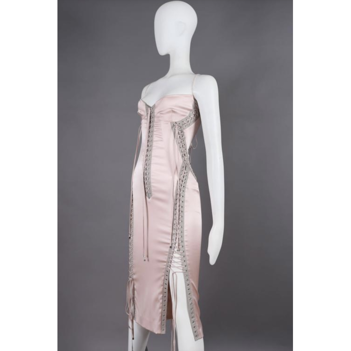 Pink Silk Mid-length Dress