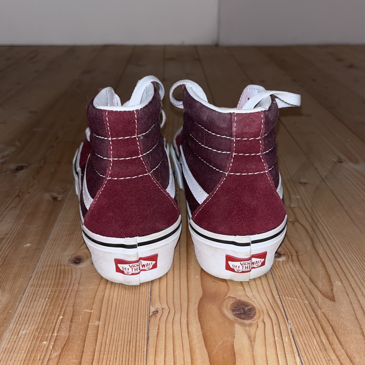Burgundy Leather Trainers