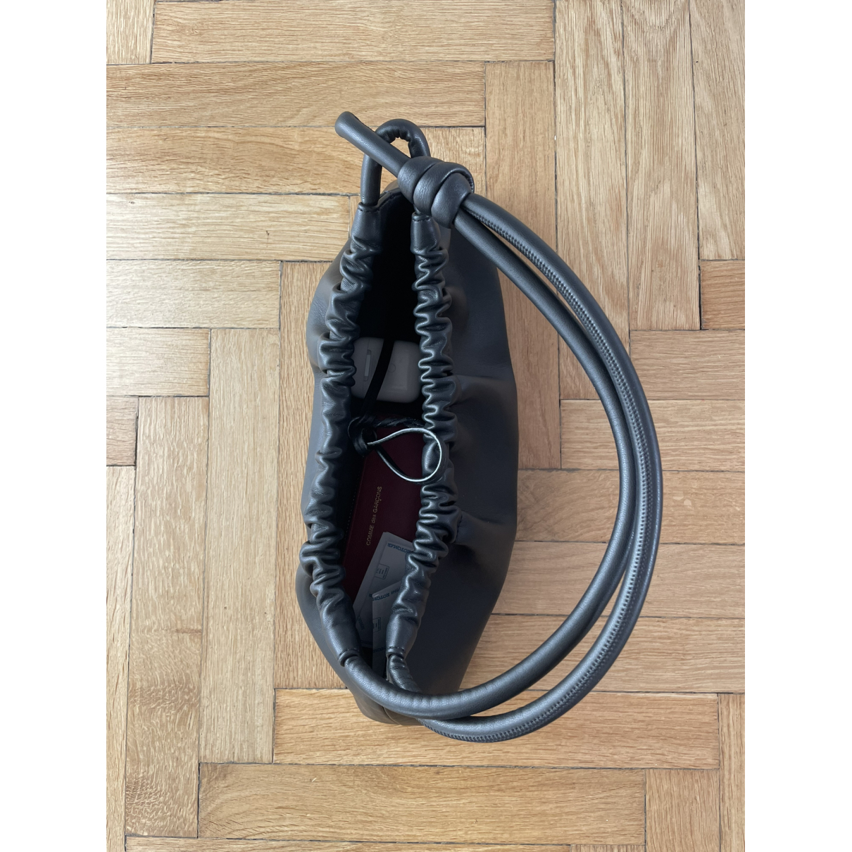 Black Trapeze Vegan Leather Handbag