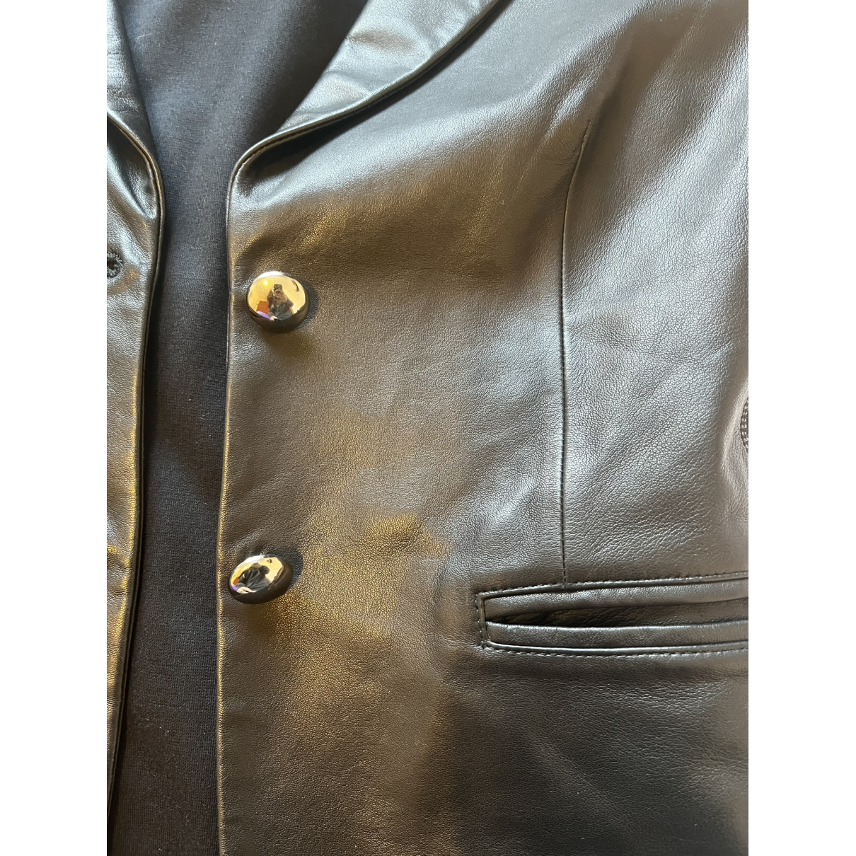 Black Leather Short Vest