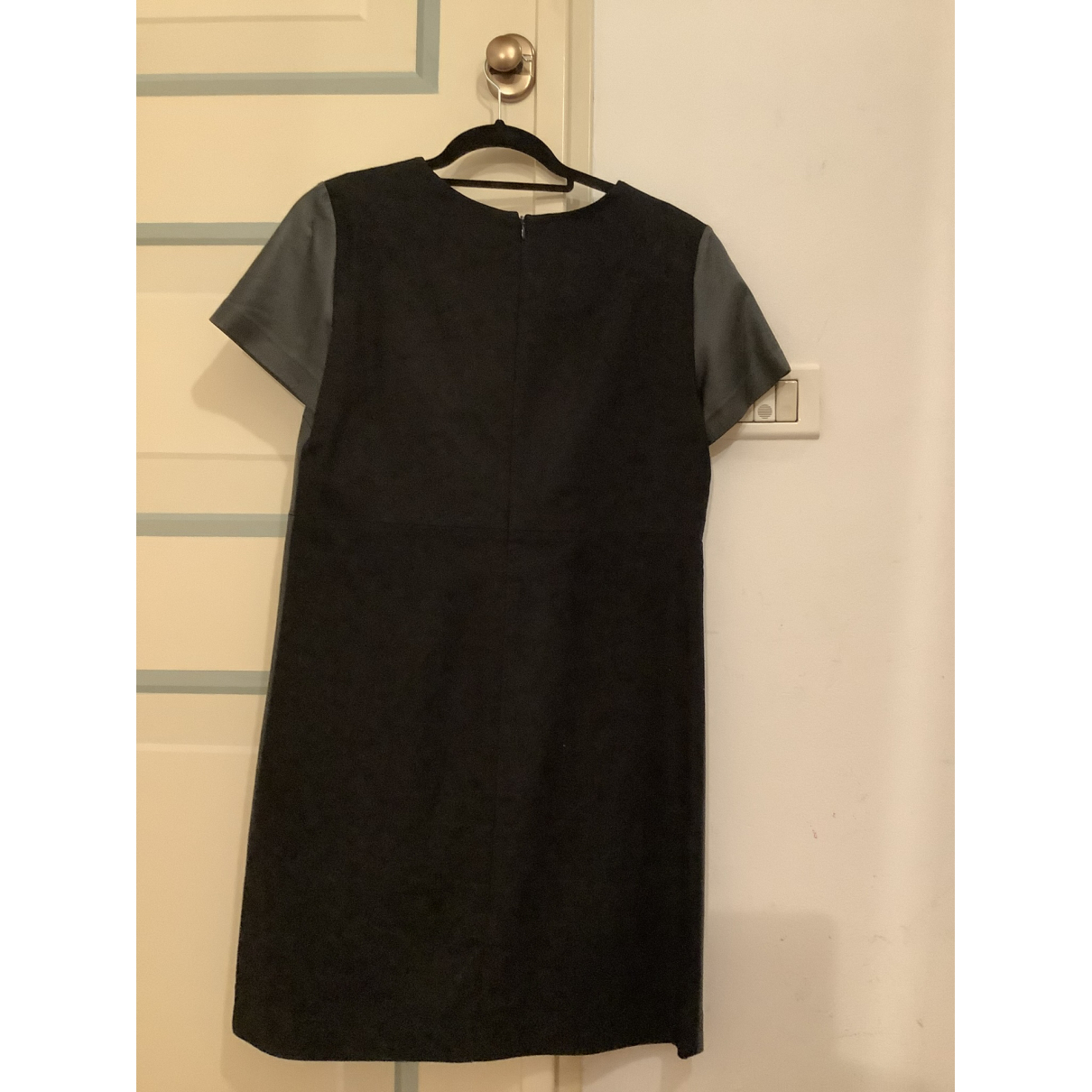 Black Vegan Leather Mini Dress