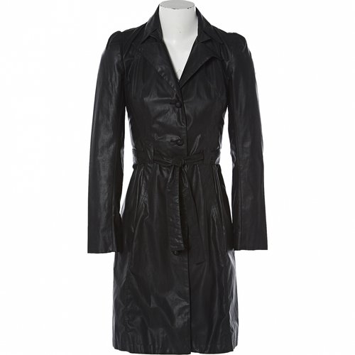 Pre-owned Maxime Simoens Trench Coat In Black