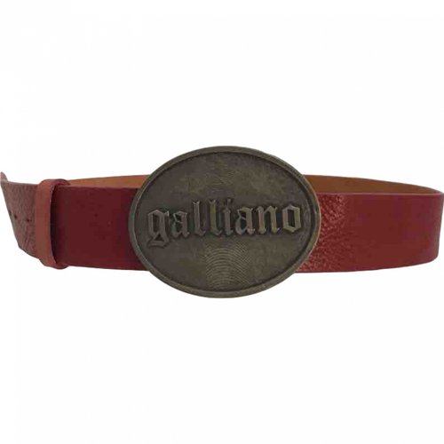 Pre-owned Galliano Leather Belt In Other