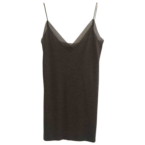 Pre-owned Strenesse Wool Camisole In Khaki