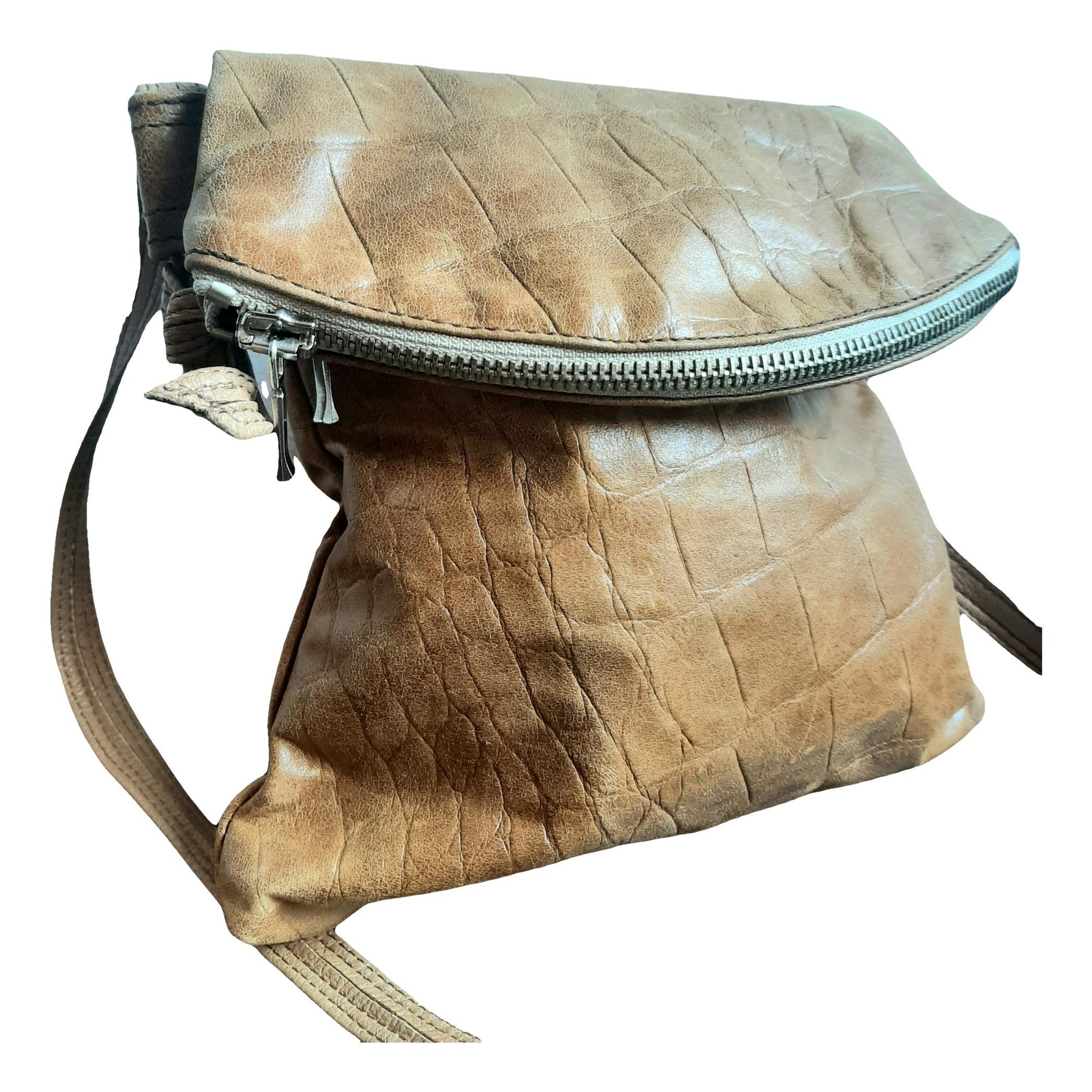 Non Signé / Unsigned Leather crossbody bag