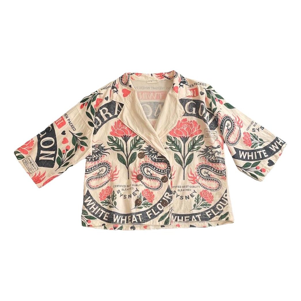 Non Signé / Unsigned Linen blazer