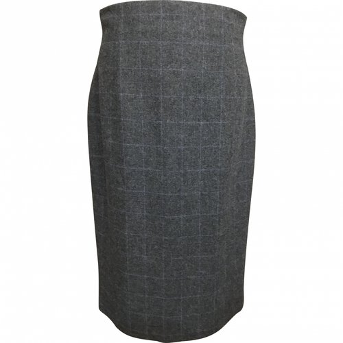 Pre-owned Hobbs Wool Mid-length Skirt In Grey