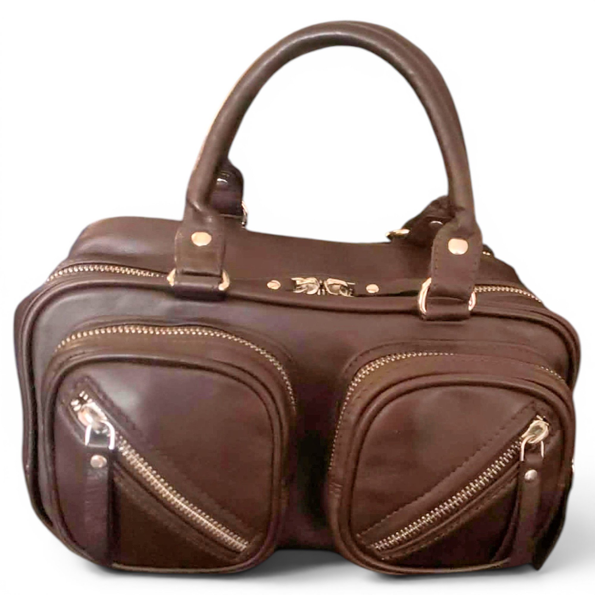 Non Signé / Unsigned Leather handbag