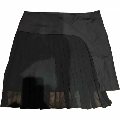 Pre-owned Rue Du Mail Mini Skirt In Black