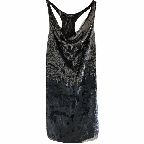 Pre-owned Rare Glitter Mid-length Dress In Silver
