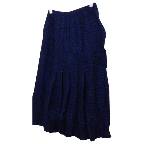 Pre-owned Ted Lapidus Wool Mid-length Skirt In Blue