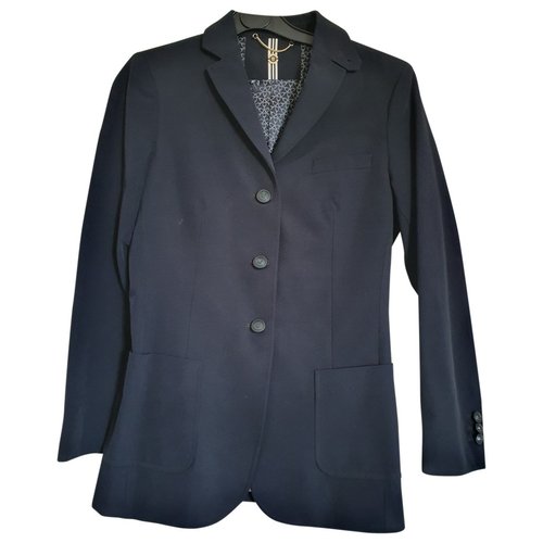 Pre-owned Massimo Dutti Blue Cotton Jacket