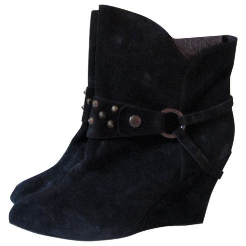 Pre-owned Bel Air Leather Ankle Boots In Black