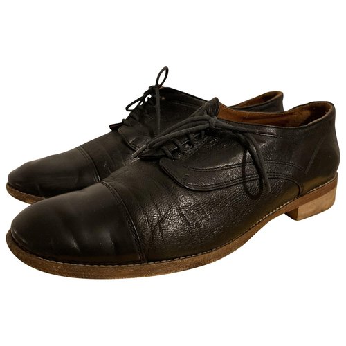 Pre-owned Toast Leather Lace Ups In Black