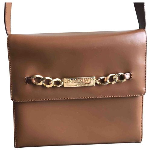 Pre-owned Fendissime Leather Crossbody Bag In Camel